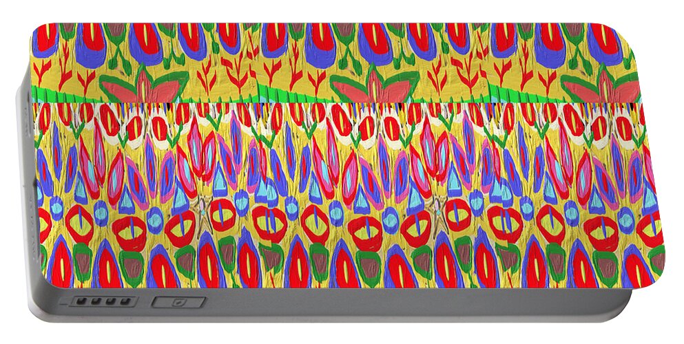 Happy Portable Battery Charger featuring the painting Happy Celebrations Abstract Acrylic Painting FineArt from NavinJoshi at FineArtAmerica.com these gra #3 by Navin Joshi