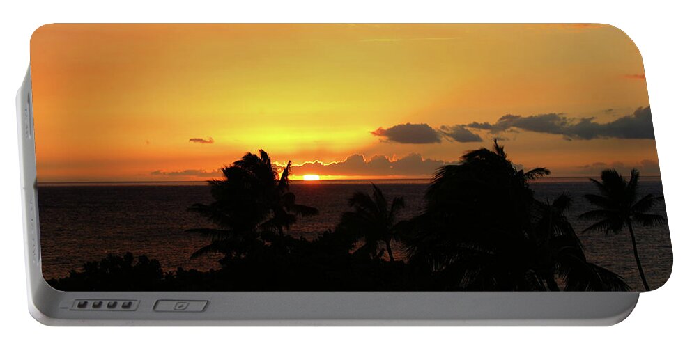 Hawaii Portable Battery Charger featuring the photograph Hawaiian Sunset #2 by Anthony Jones