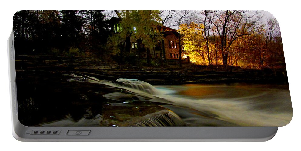 Henry Ford Portable Battery Charger featuring the photograph Henry Ford Mansion - Night #1 by Michael Rucker