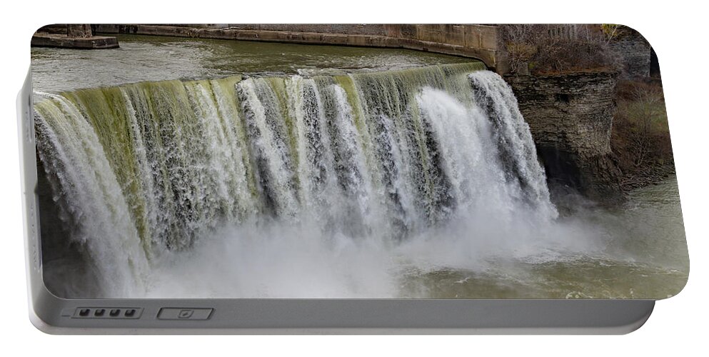 High Falls Portable Battery Charger featuring the photograph High Falls #1 by William Norton