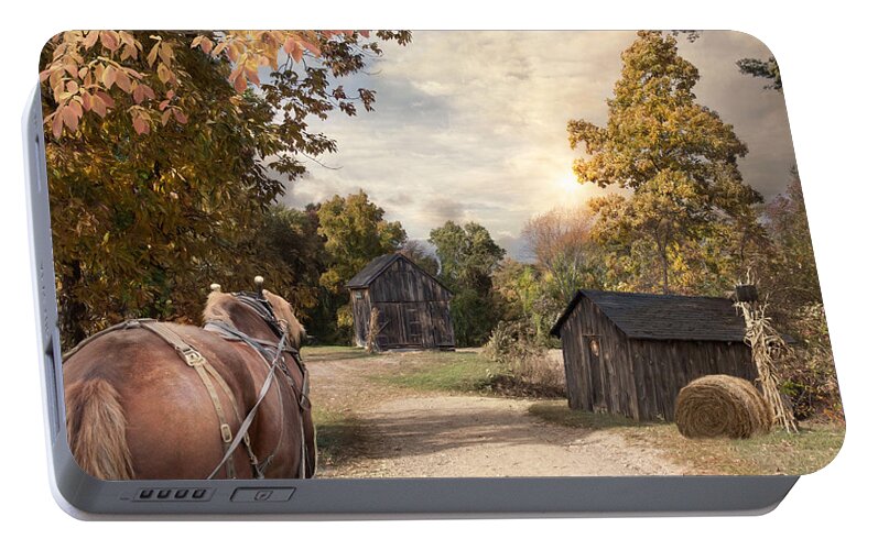 Horse Portable Battery Charger featuring the photograph Homeward Bound #1 by Robin-Lee Vieira