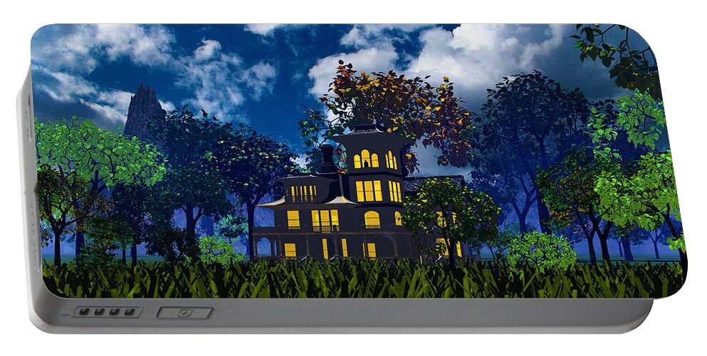House Portable Battery Charger featuring the photograph House In The Woods by Mark Blauhoefer