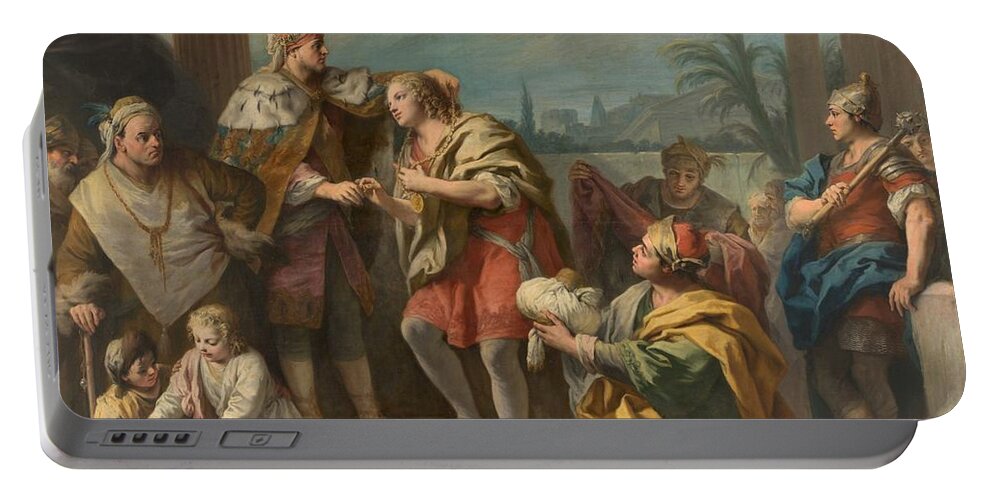 Amigoni Portable Battery Charger featuring the painting Joseph by MotionAge Designs