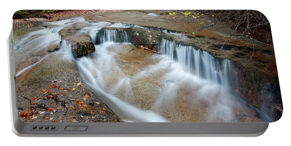 Attraction Portable Battery Charger featuring the photograph Ledge Brook - White Mountains New Hampshire USA #1 by Erin Paul Donovan