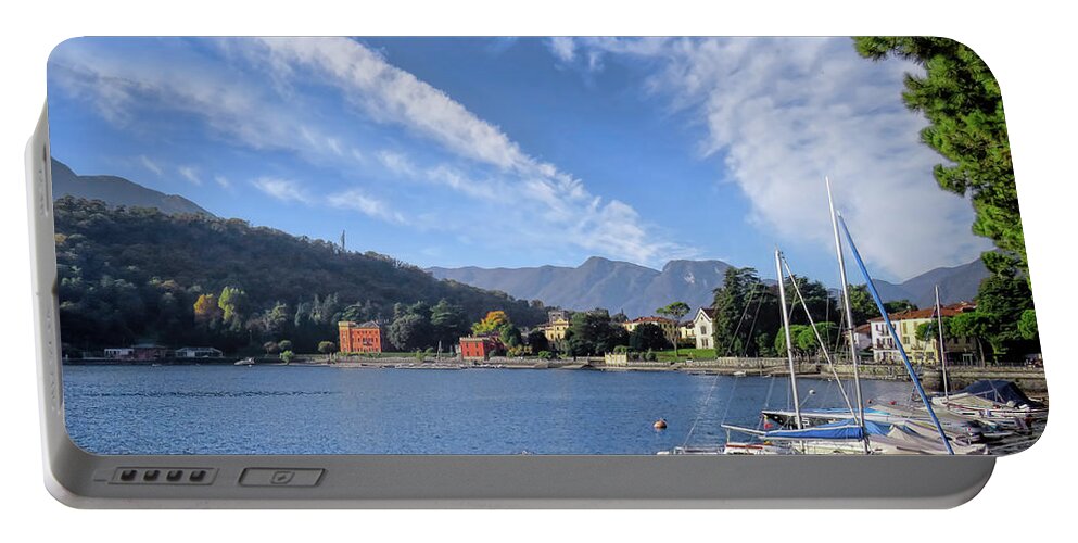 Lenno Portable Battery Charger featuring the photograph Lenno.Lake Como #2 by Jennie Breeze