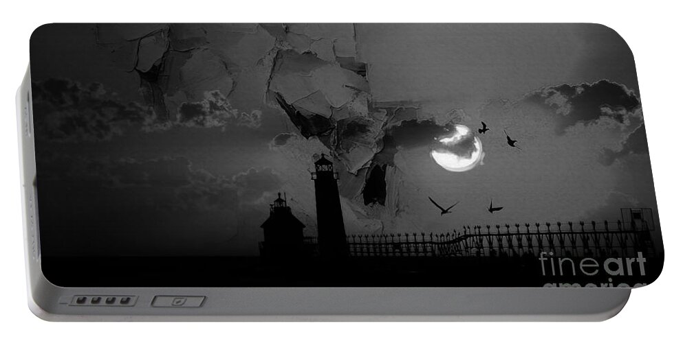 Long Beach Portable Battery Charger featuring the painting Light House 05 #1 by Gull G