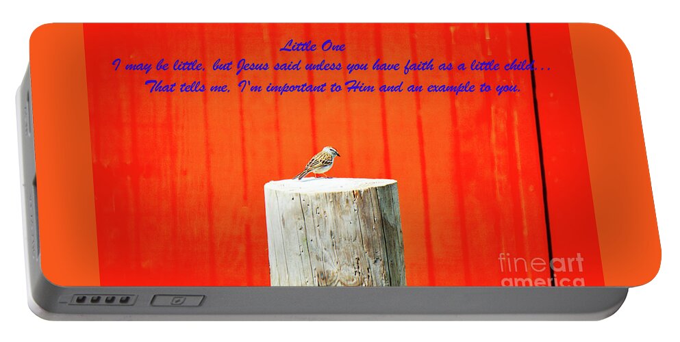 Bird Portable Battery Charger featuring the photograph Little One by Merle Grenz