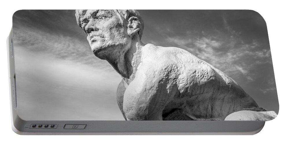 Abstract Portable Battery Charger featuring the photograph Male Torso and Body #1 by John Williams