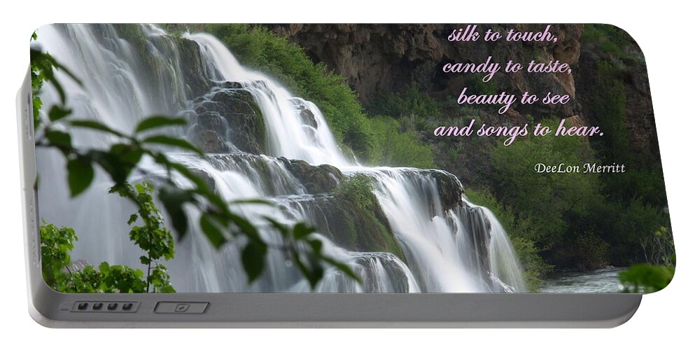 Waterfall Portable Battery Charger featuring the photograph May Each New Day Bring... #1 by DeeLon Merritt