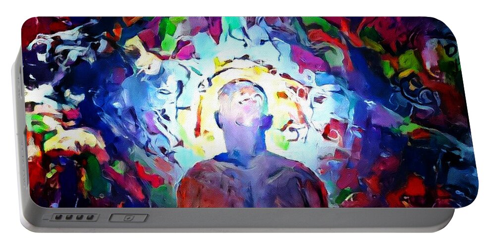 Paintin Portable Battery Charger featuring the digital art Meditation #1 by Bruce Rolff