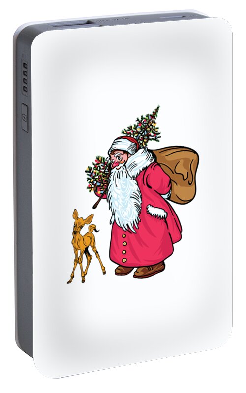 Merry Christmas Portable Battery Charger featuring the painting Merry Christmas. #1 by Andrzej Szczerski