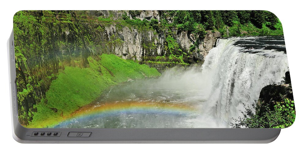 Mesa Falls Portable Battery Charger featuring the photograph Mesa Falls #1 by Greg Norrell