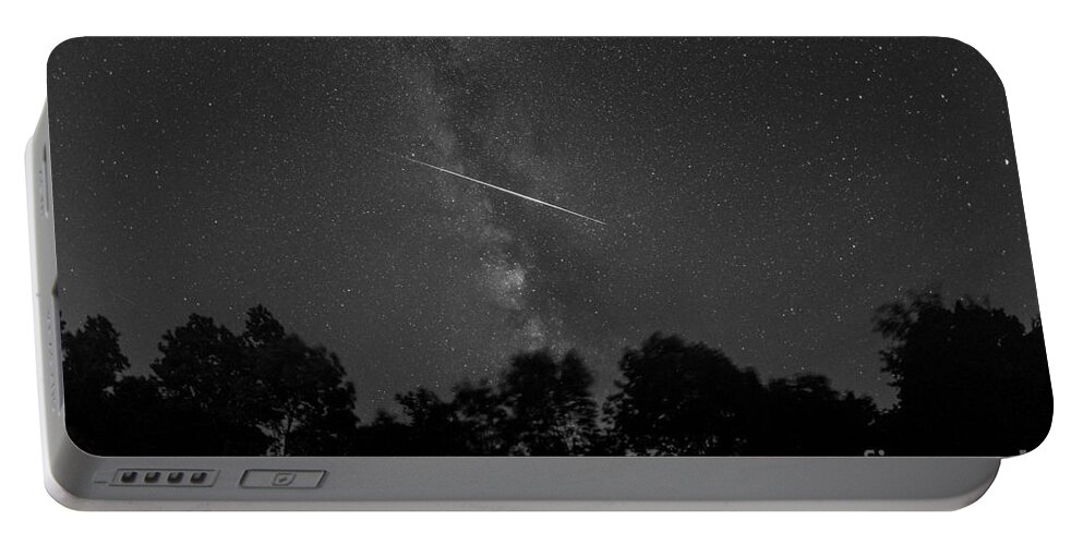 Meteoroid Portable Battery Charger featuring the photograph Meteoroid Milky Way Crossing #1 by Michael Ver Sprill