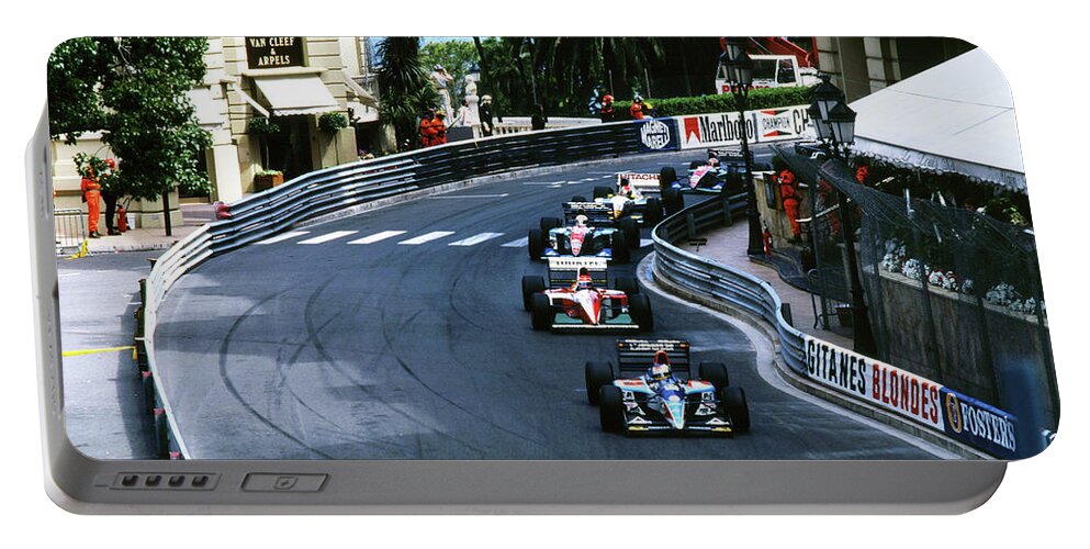 Monaco Grand Prix Portable Battery Charger featuring the photograph Monte Carlo Casino Corner #1 by John Bowers