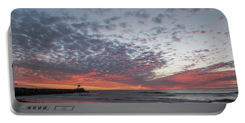 California Central Coast Portable Battery Charger featuring the photograph Moss Landing Sunset #3 by Bill Roberts