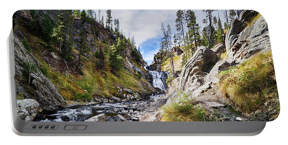 Waterfall Portable Battery Charger featuring the photograph Mystic Falls #2 by Shirley Mitchell
