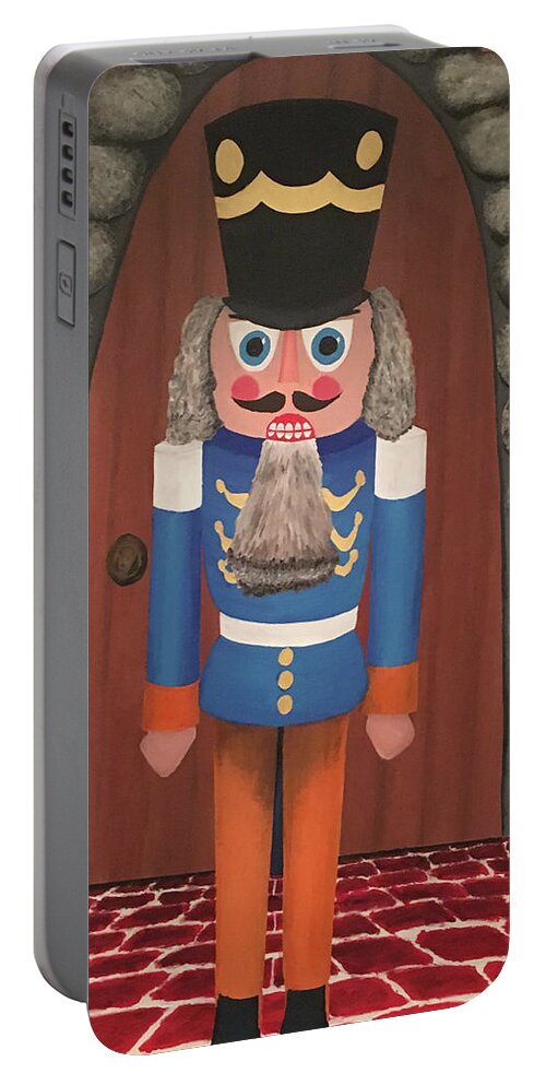 Modern Art Portable Battery Charger featuring the painting Nutcracker Sweet #1 by Thomas Blood