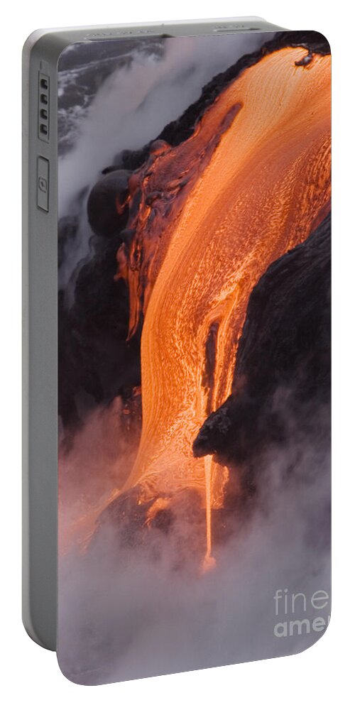 Active Portable Battery Charger featuring the photograph Pahoehoe Lava Flow #1 by Ron Dahlquist - Printscapes
