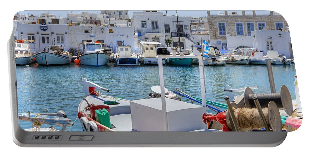 Naoussa Portable Battery Charger featuring the photograph Paros - Cyclades - Greece #1 by Joana Kruse