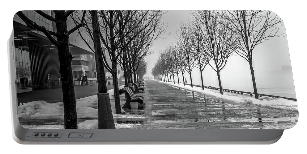 Sugar Beach Portable Battery Charger featuring the photograph Path Through Fog by Nicky Jameson
