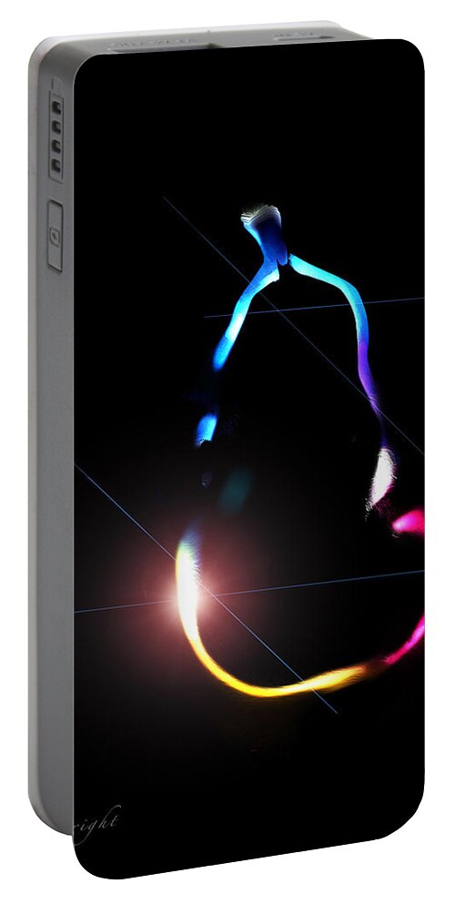 Pear Abstract Portable Battery Charger featuring the digital art Pear Abstract #1 by Frank Bright