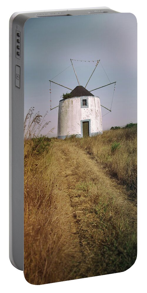 Rural Portable Battery Charger featuring the photograph Portuguese Windmill #1 by Carlos Caetano