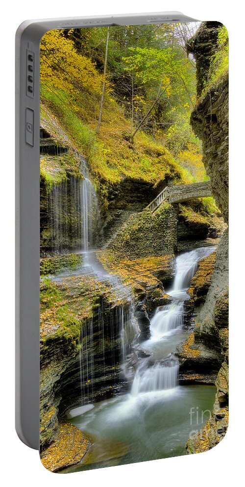 Waterfall Portable Battery Charger featuring the photograph Rainbow Falls #1 by Rick Kuperberg Sr