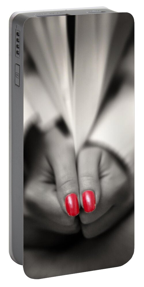 Readult Portable Battery Charger featuring the photograph Red Is My Color by Stelios Kleanthous
