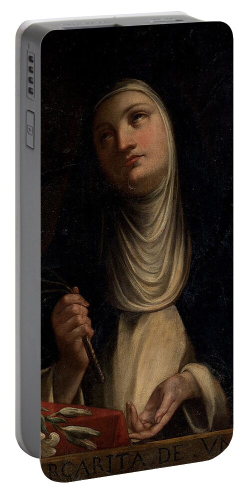Emilian School Portable Battery Charger featuring the painting Saint Margaret From Hungary #1 by MotionAge Designs