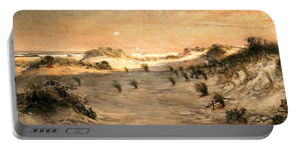 Henry Ossawa Tanner Portable Battery Charger featuring the painting Sand Dunes at Sunset, Atlantic City #1 by Celestial Images