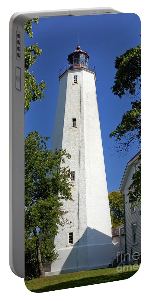 Sandy Hook Portable Battery Charger featuring the photograph Sandy Hook Lighthouse #1 by Anthony Totah