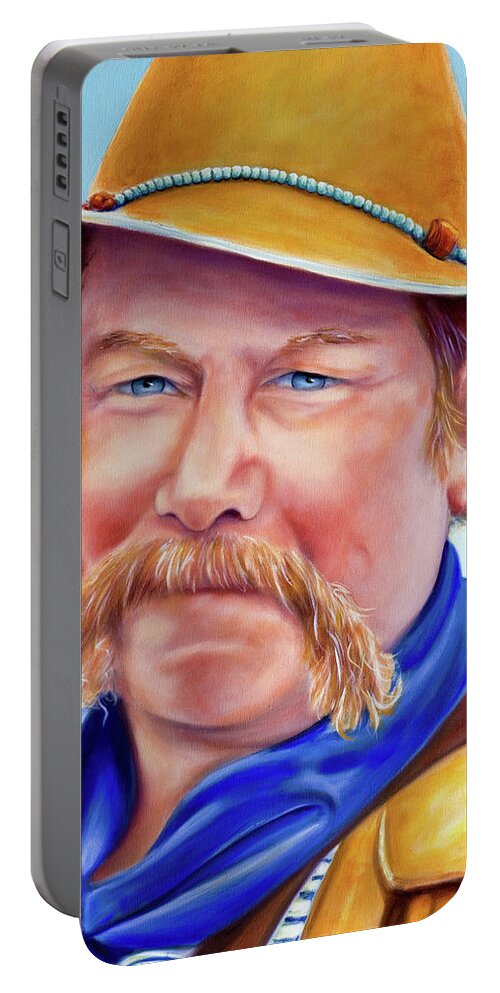 Man Portable Battery Charger featuring the painting Santana Jack #1 by Shannon Grissom