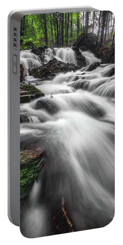 New Hampshire Portable Battery Charger featuring the photograph Senter Falls #1 by Robert Clifford