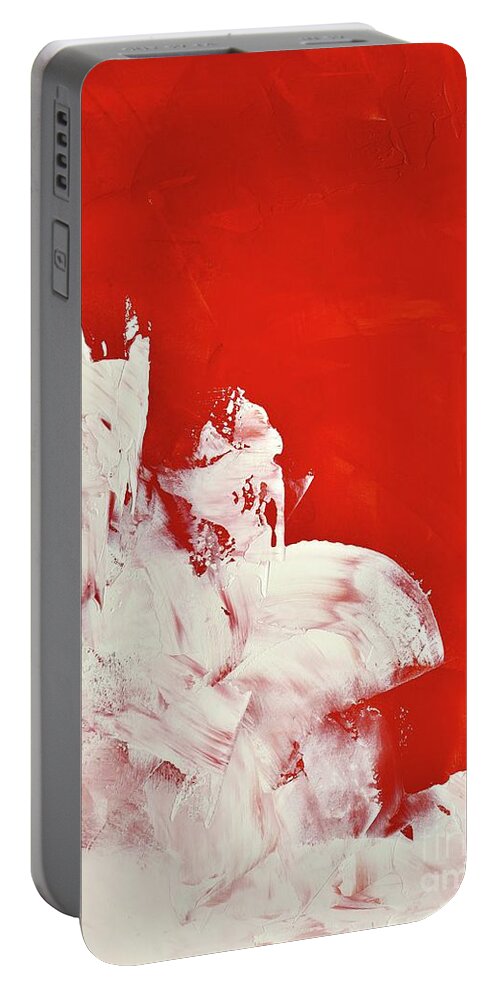Abstract Portable Battery Charger featuring the painting Shabby04 #2 by Emerico Imre Toth