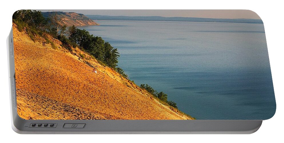 Sand Portable Battery Charger featuring the photograph Sleeping Bear Dunes #1 by Randy Pollard