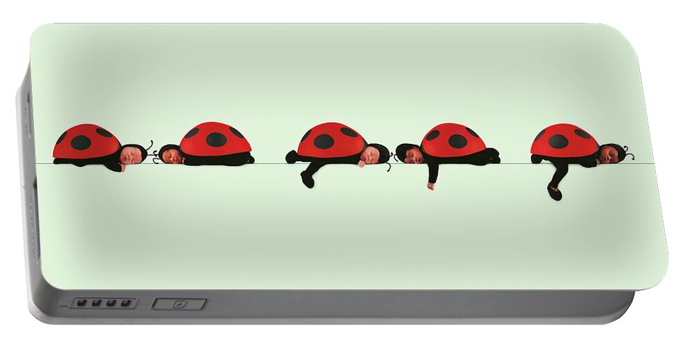 Ladybugs Portable Battery Charger featuring the photograph Ladybugs by Anne Geddes