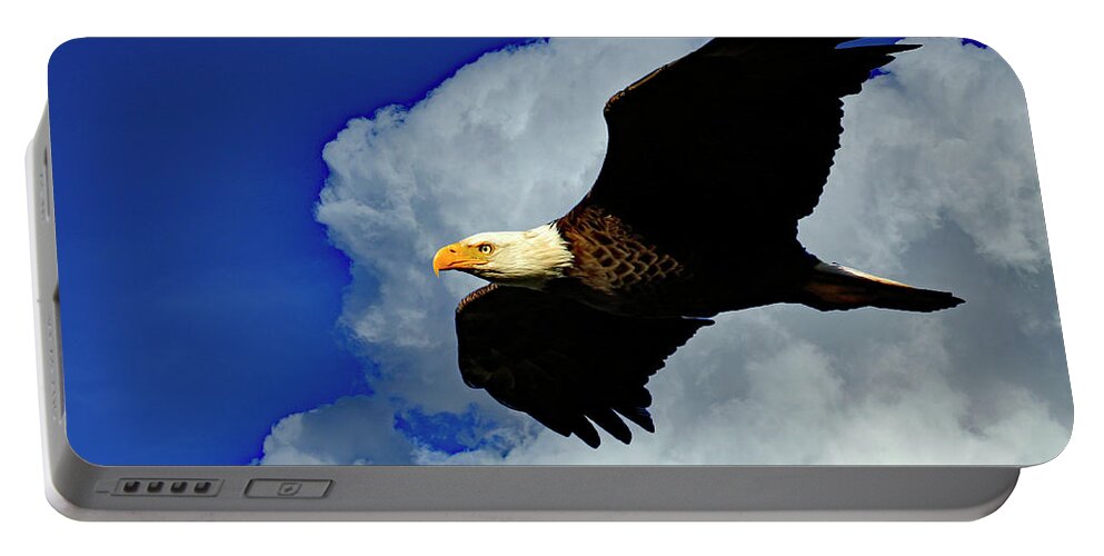 Eagle Portable Battery Charger featuring the photograph Soaring Eagle #1 by Gary Corbett
