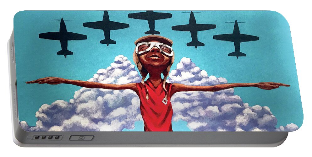 Spread Portable Battery Charger featuring the painting Spread your wings #2 by Jerome White