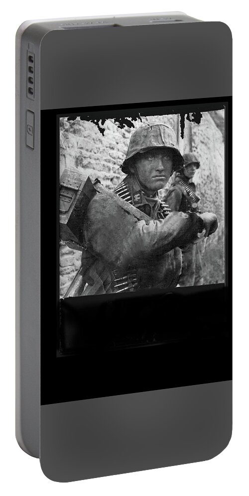 Ss Waffen Corporal Otto Funk Circa 1943 Portable Battery Charger featuring the photograph Ss Waffen Corporal Otto Funk Circa 1943 #2 by David Lee Guss