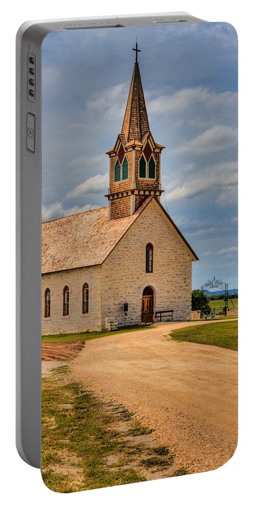 Architecture Portable Battery Charger featuring the photograph St Olaf Lutheran Church #1 by David and Carol Kelly