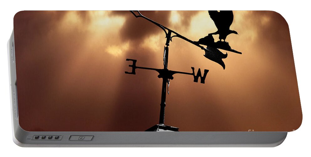 Weathervane Portable Battery Charger featuring the photograph Storms Are Brewing #1 by Jarrod Erbe