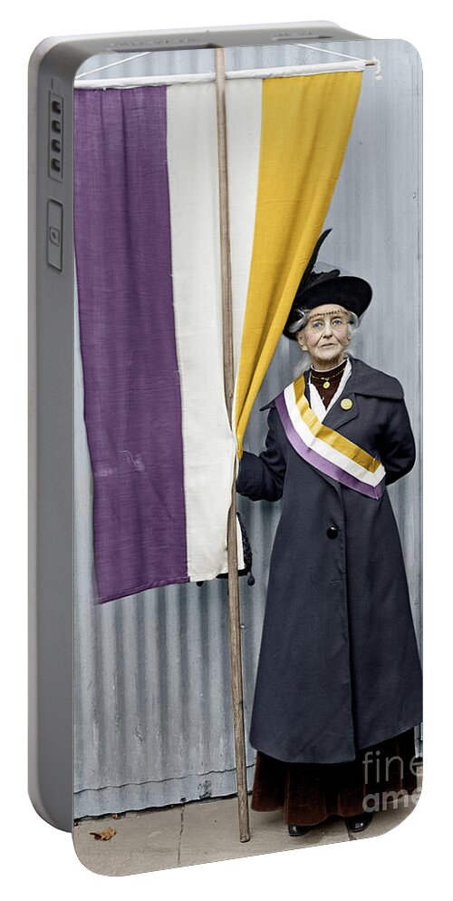 1917 Portable Battery Charger featuring the photograph Suffragette, 1917 #1 by Granger