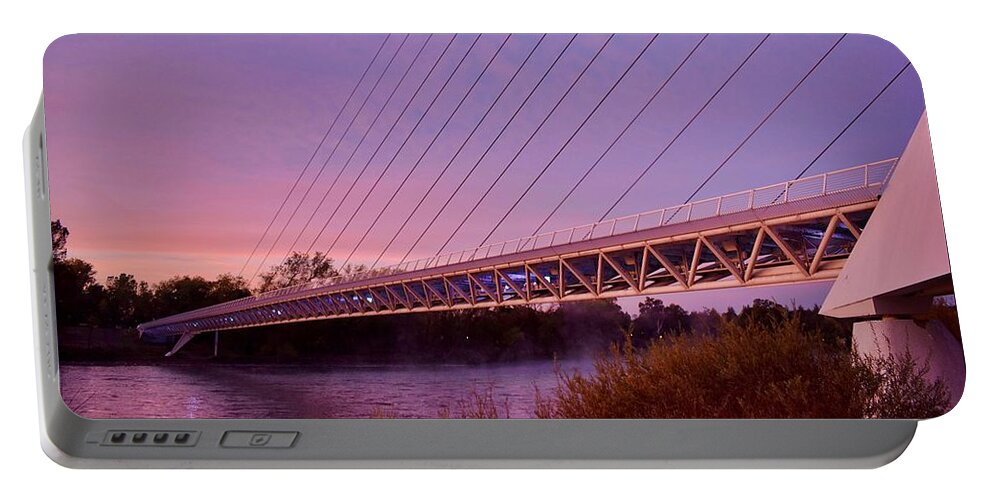 Sundial Bridge Portable Battery Charger featuring the photograph Sundial Bridge #1 by Maria Jansson