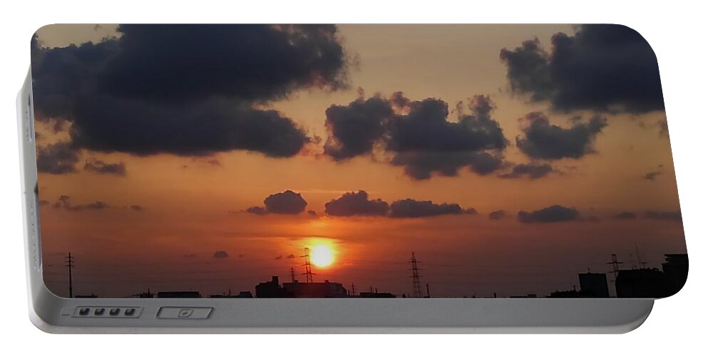 Sundown Portable Battery Charger featuring the photograph Sundown #1 by Kumiko Izumi