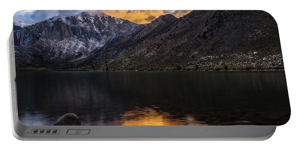 California Portable Battery Charger featuring the photograph Sunset at Convict Lake #1 by Cat Connor
