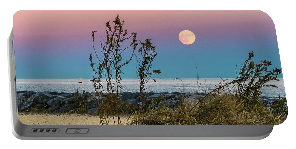 Super Moon Portable Battery Charger featuring the digital art Super Moon 2016 #1 by Jerry Gammon