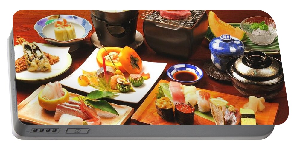 Sushi Portable Battery Charger featuring the photograph Sushi #1 by Jackie Russo