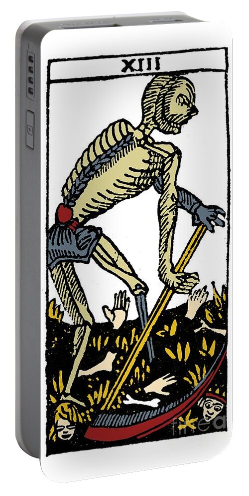 16th Century Portable Battery Charger featuring the photograph Tarot Card Death #1 by Granger