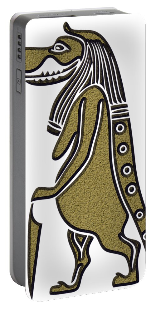 Egypt Portable Battery Charger featuring the mixed media Taweret - mythical creature of Ancient Egypt #1 by Michal Boubin
