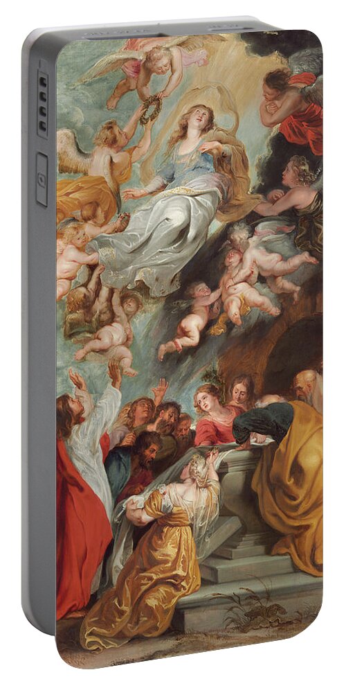 Peter Paul Rubens Portable Battery Charger featuring the painting The Assumption Of The Virgin #1 by Peter Paul Rubens